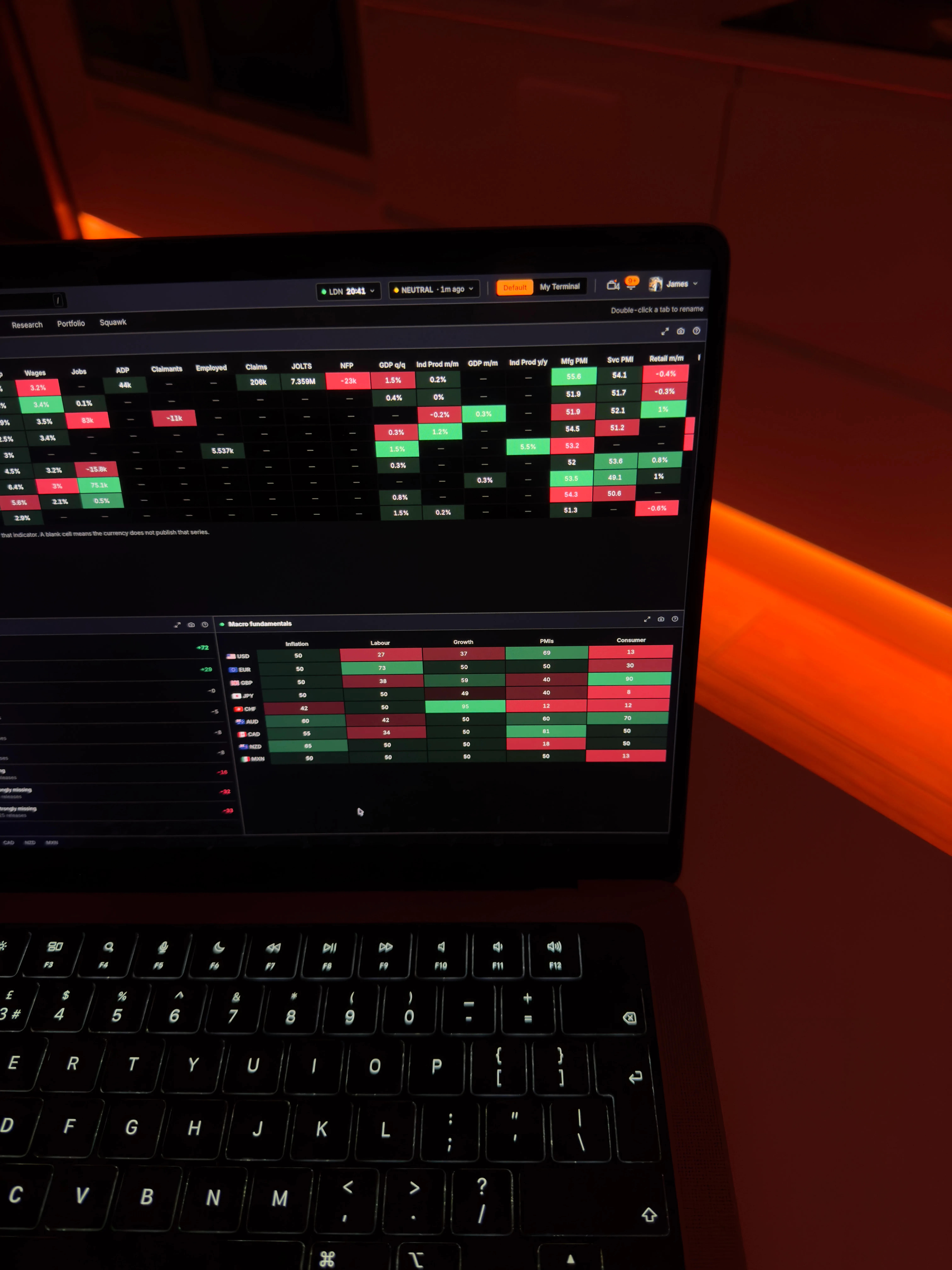 A WatchTower member using the terminal